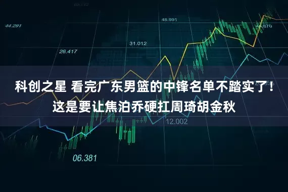 科创之星 看完广东男篮的中锋名单不踏实了！这是要让焦泊乔硬扛周琦胡金秋